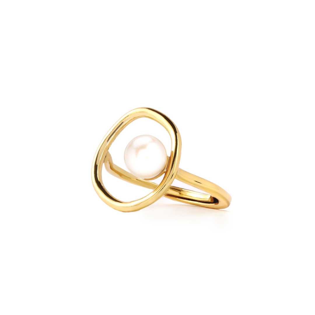 Moonlit Pearl Ring