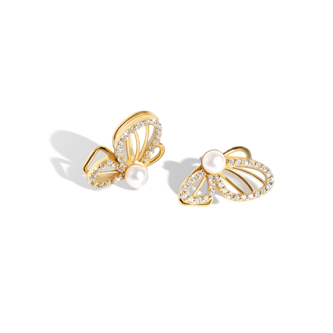Butterfly Pearl Earrings