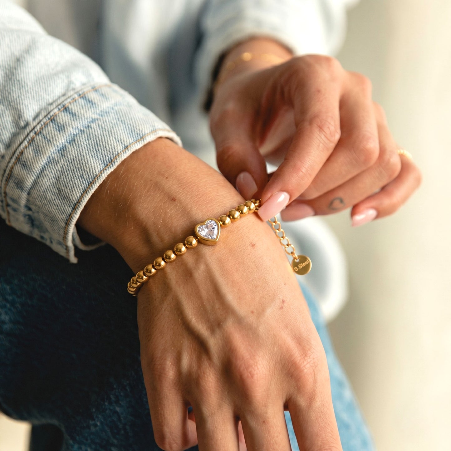 Heart Bead Bracelet