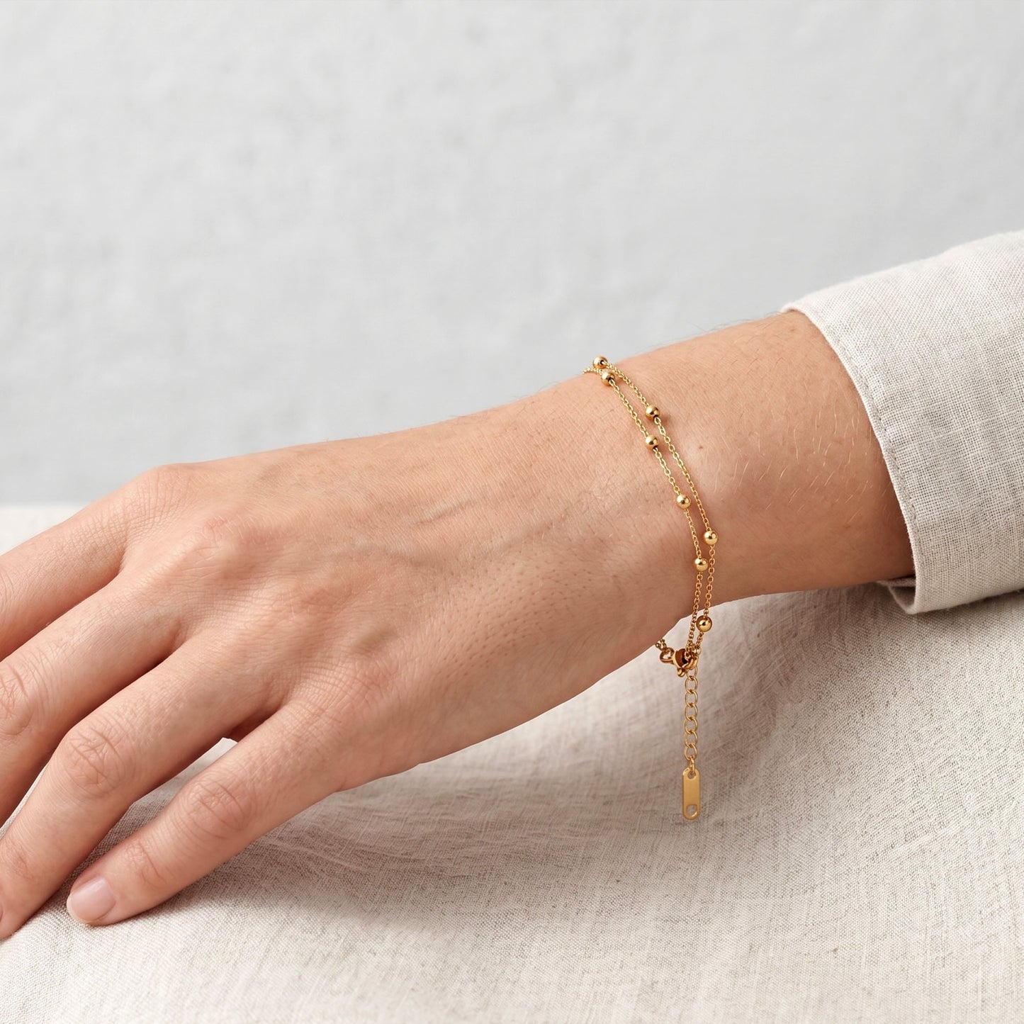 Dual Chain Gold Bracelet