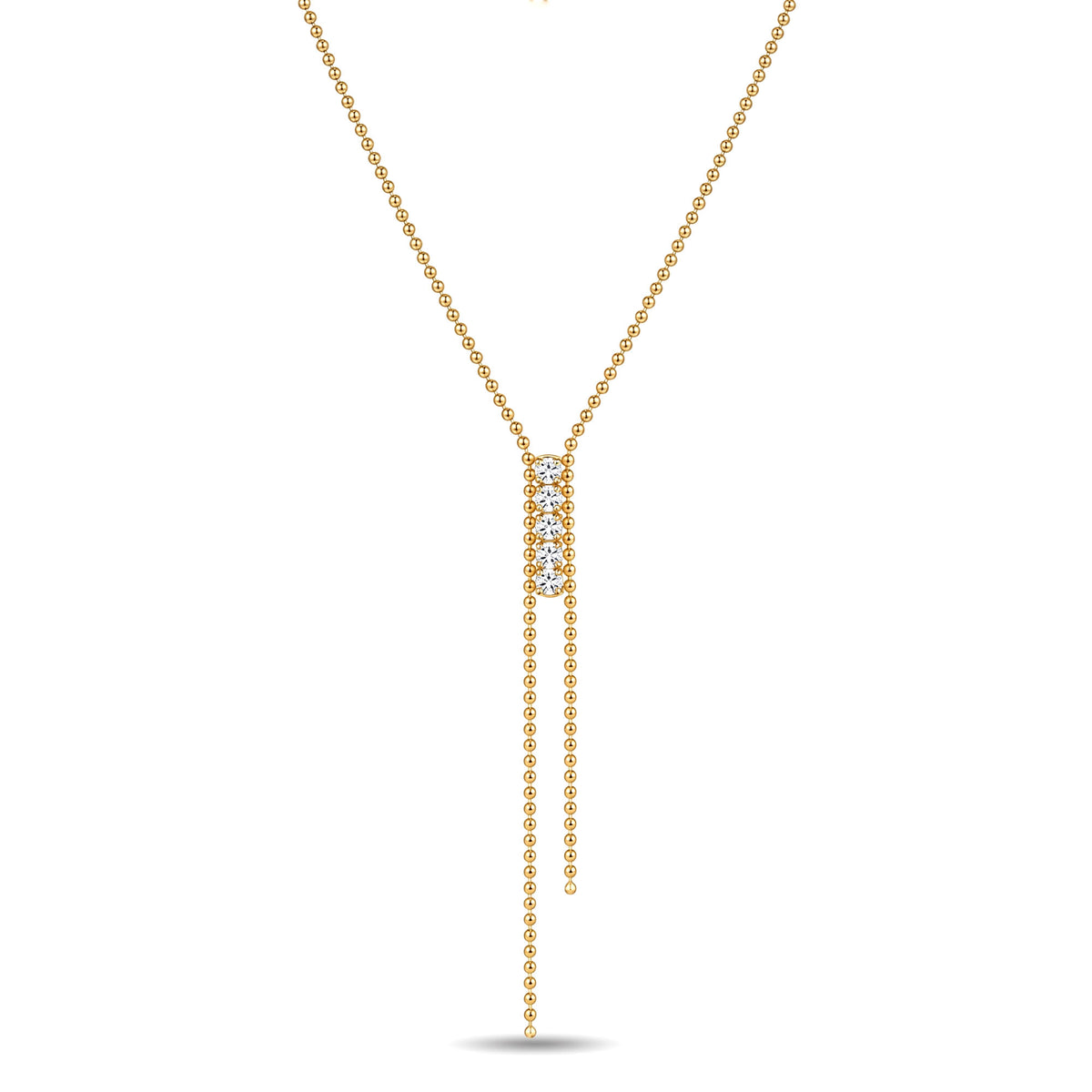 Triple Crystal Drop Necklace