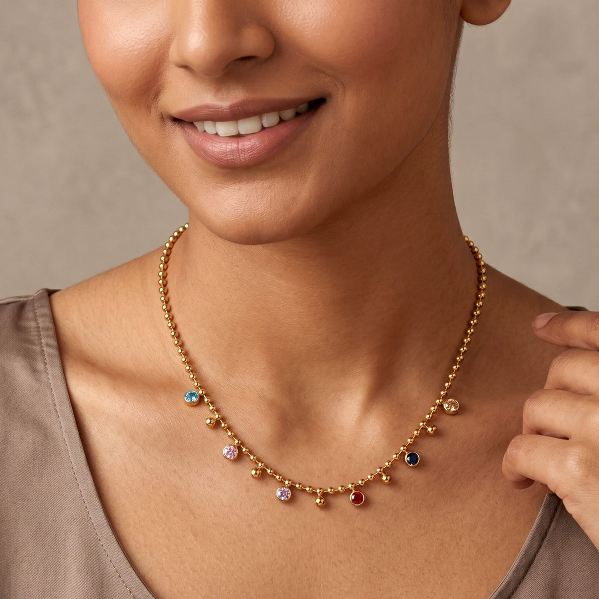 Multi Crystal Necklace