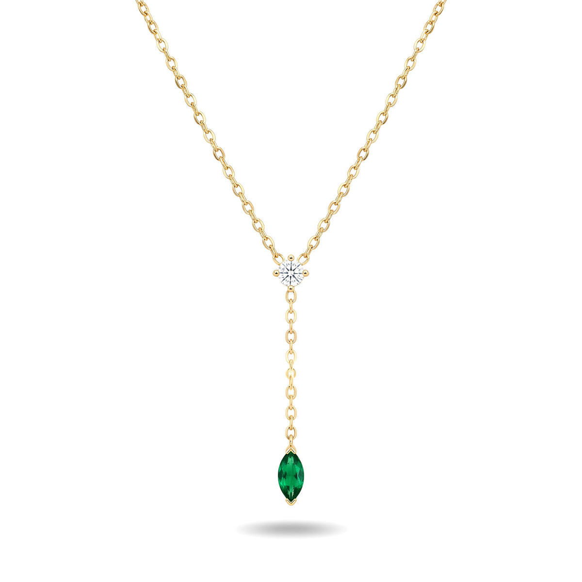 Marquise Drop Lariat Necklace