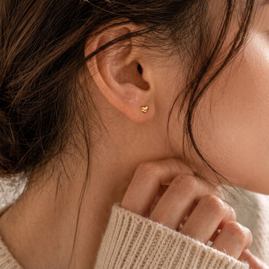 Mini Heart Solid Studs