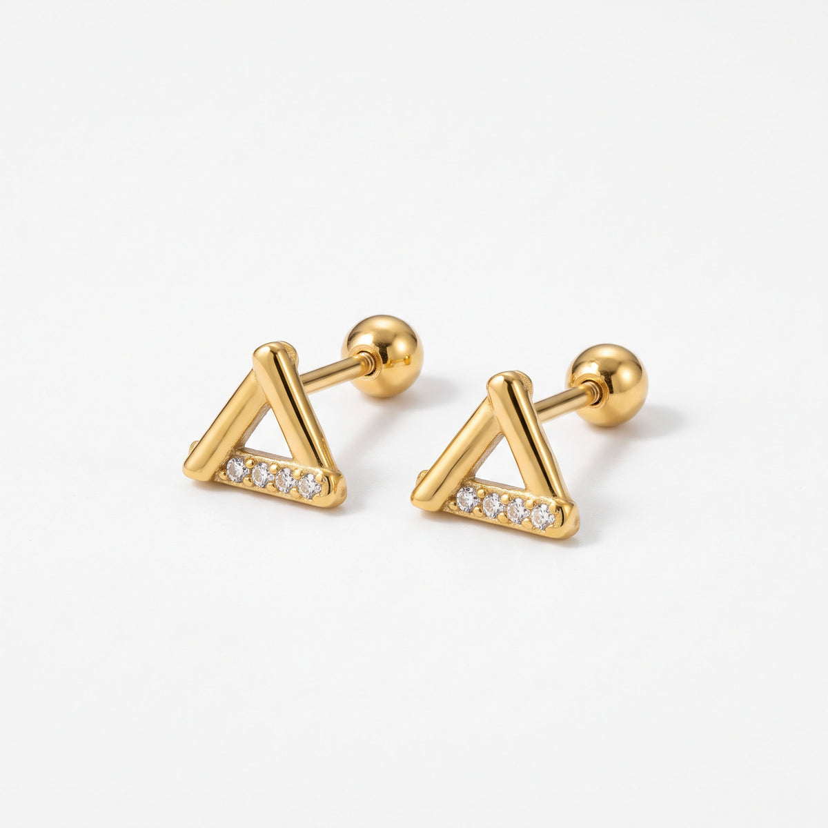 Trinity Triangle Studs