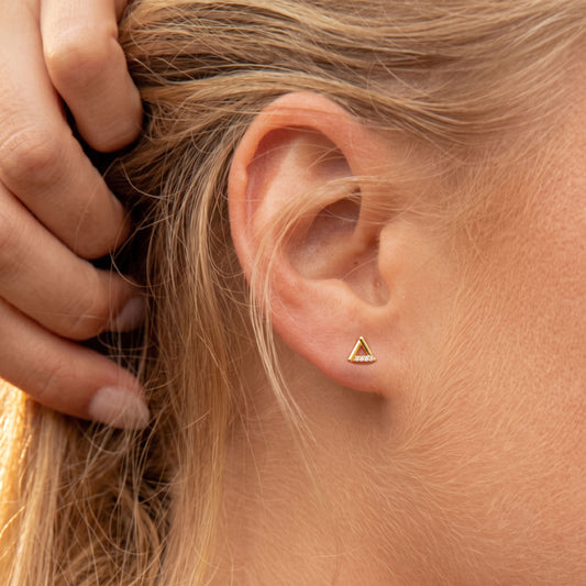 Trinity Triangle Studs