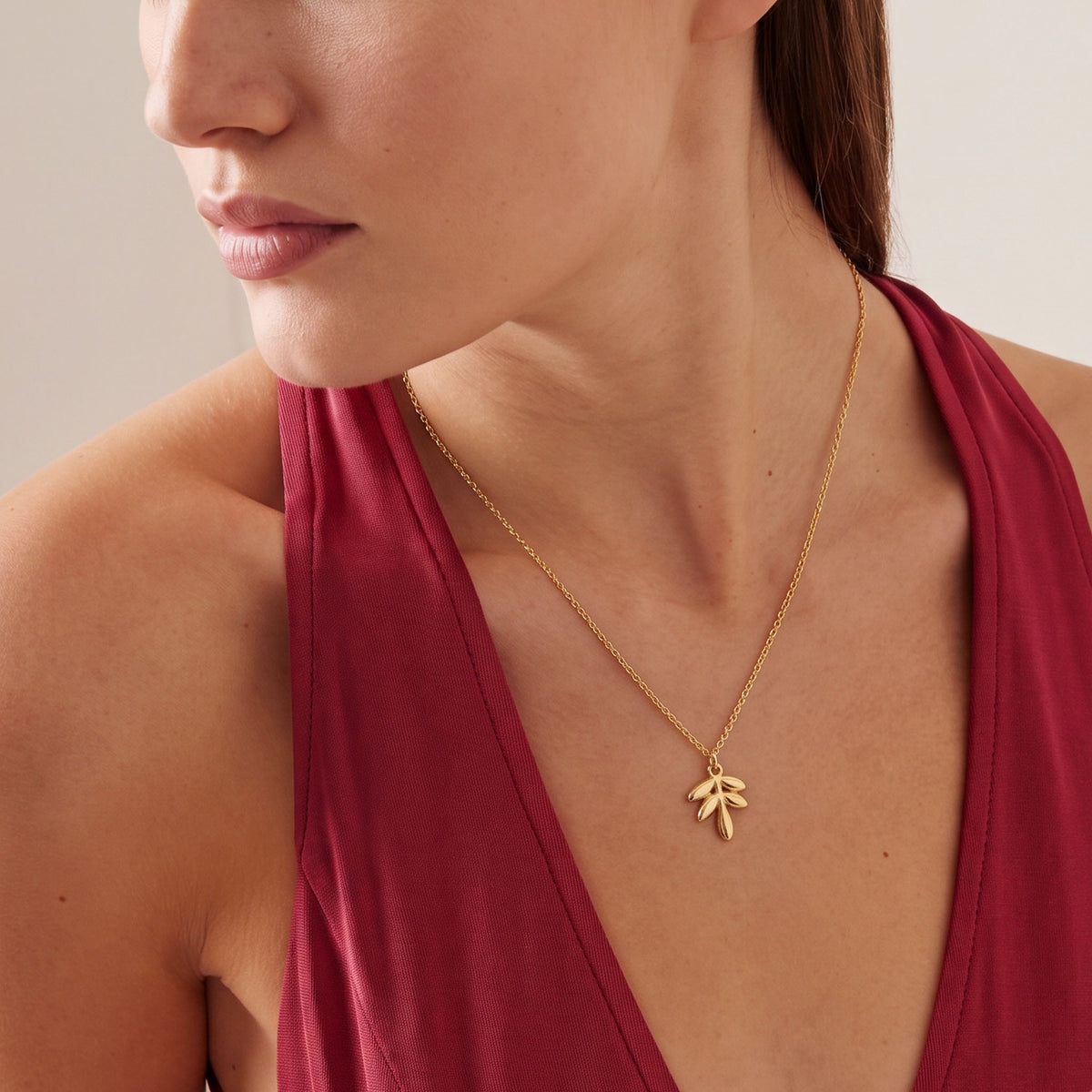 Sculpted Fern Necklace