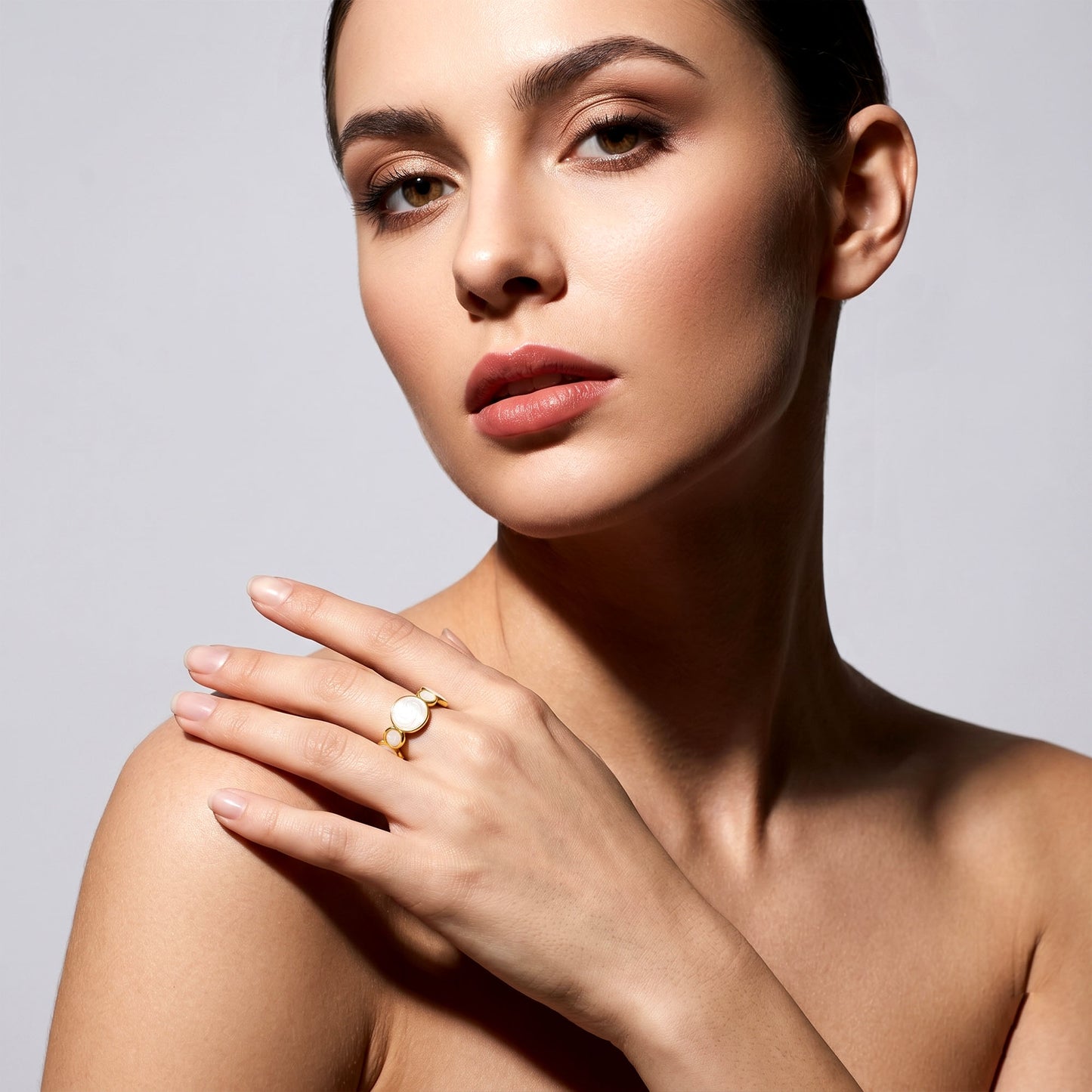 Swirled Luna Open Ring