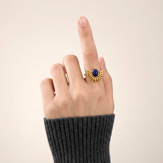 Midnight Sunburst Ring