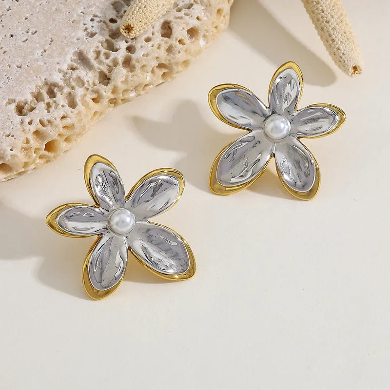 Golden Petal Earrings