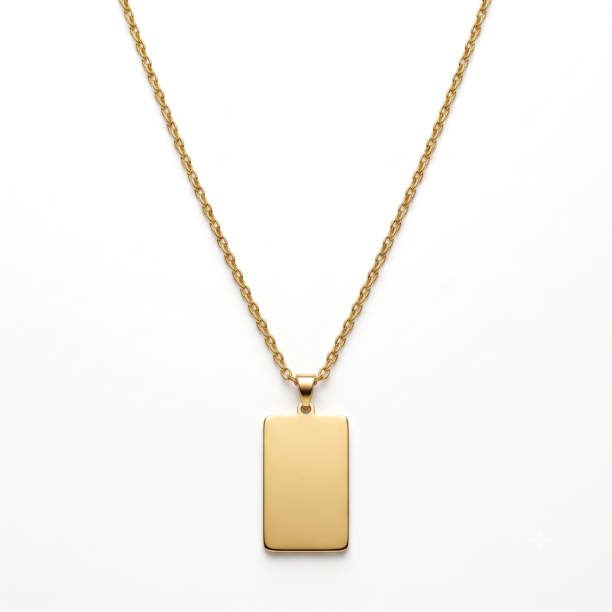 Personalised Gold Classic Tag Necklace