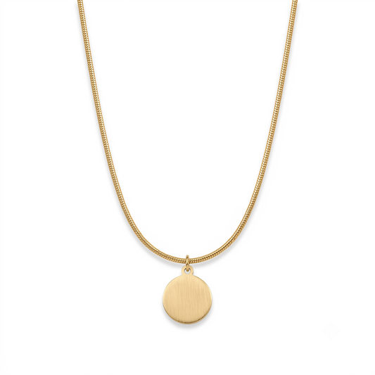 Personalised Gold Monogram Coin Pendant