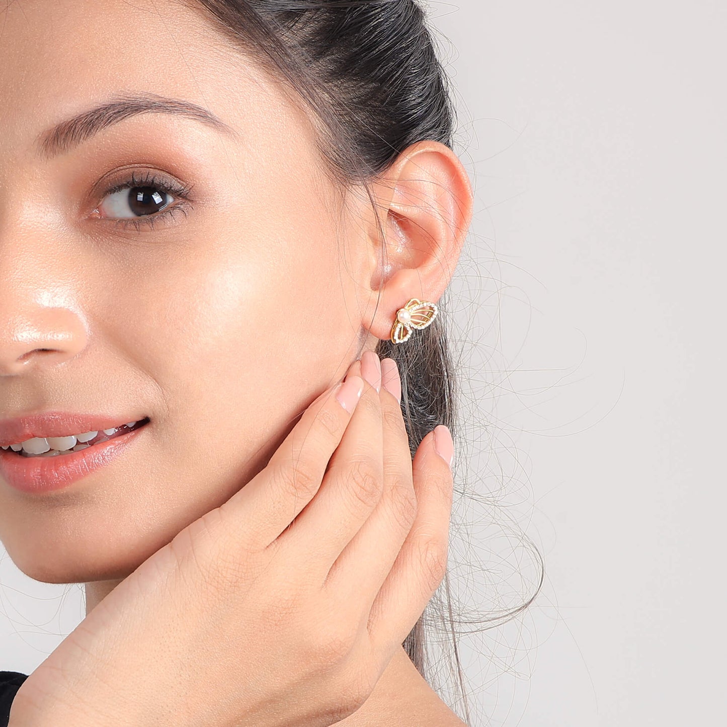 Butterfly Pearl Earrings