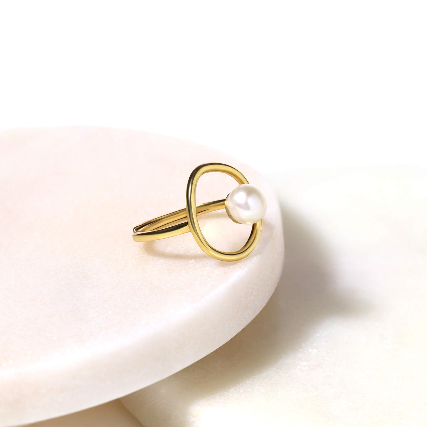 Moonlit Pearl Ring
