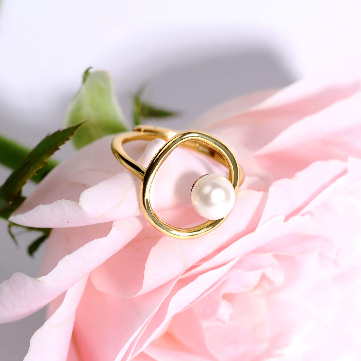 Moonlit Pearl Ring