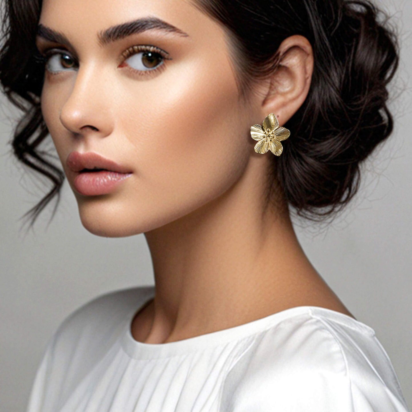 Vintage Flower Stud Earrings