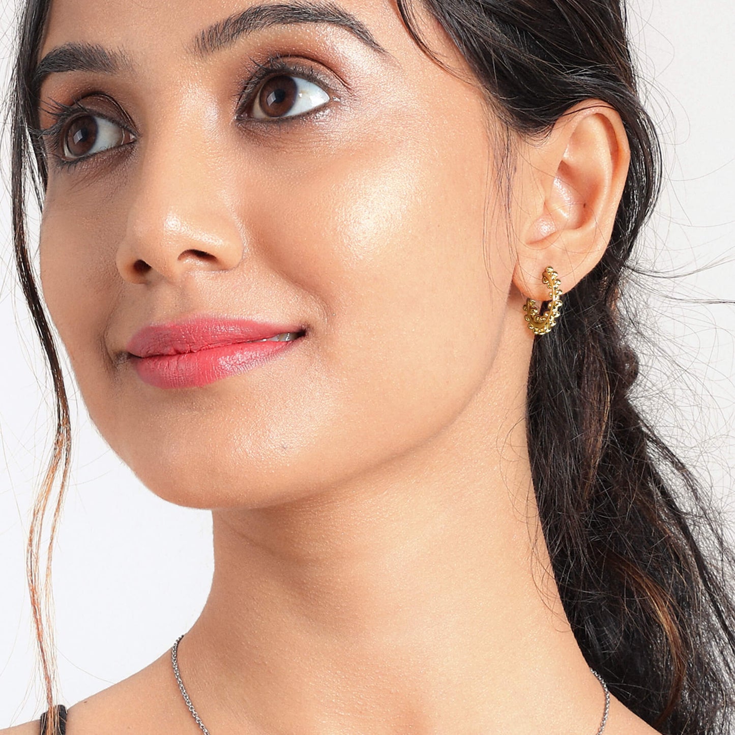 Polka Dot Hoop Earrings