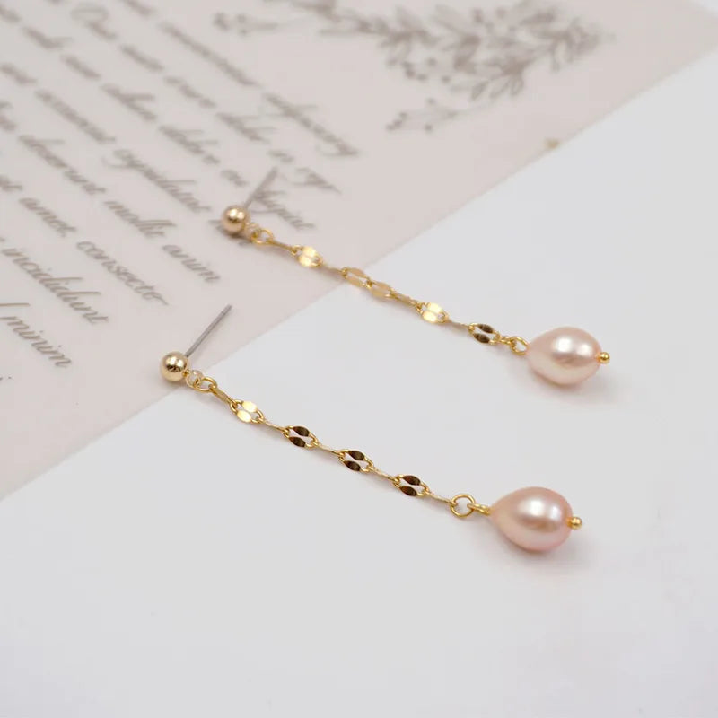 Blush Drop Dainty Earrings