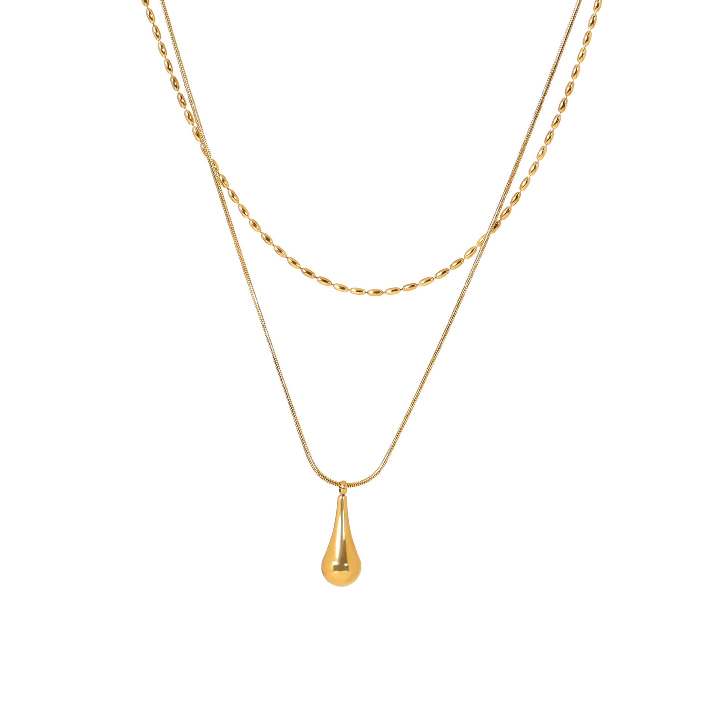 Raindrop Double Layer Necklace