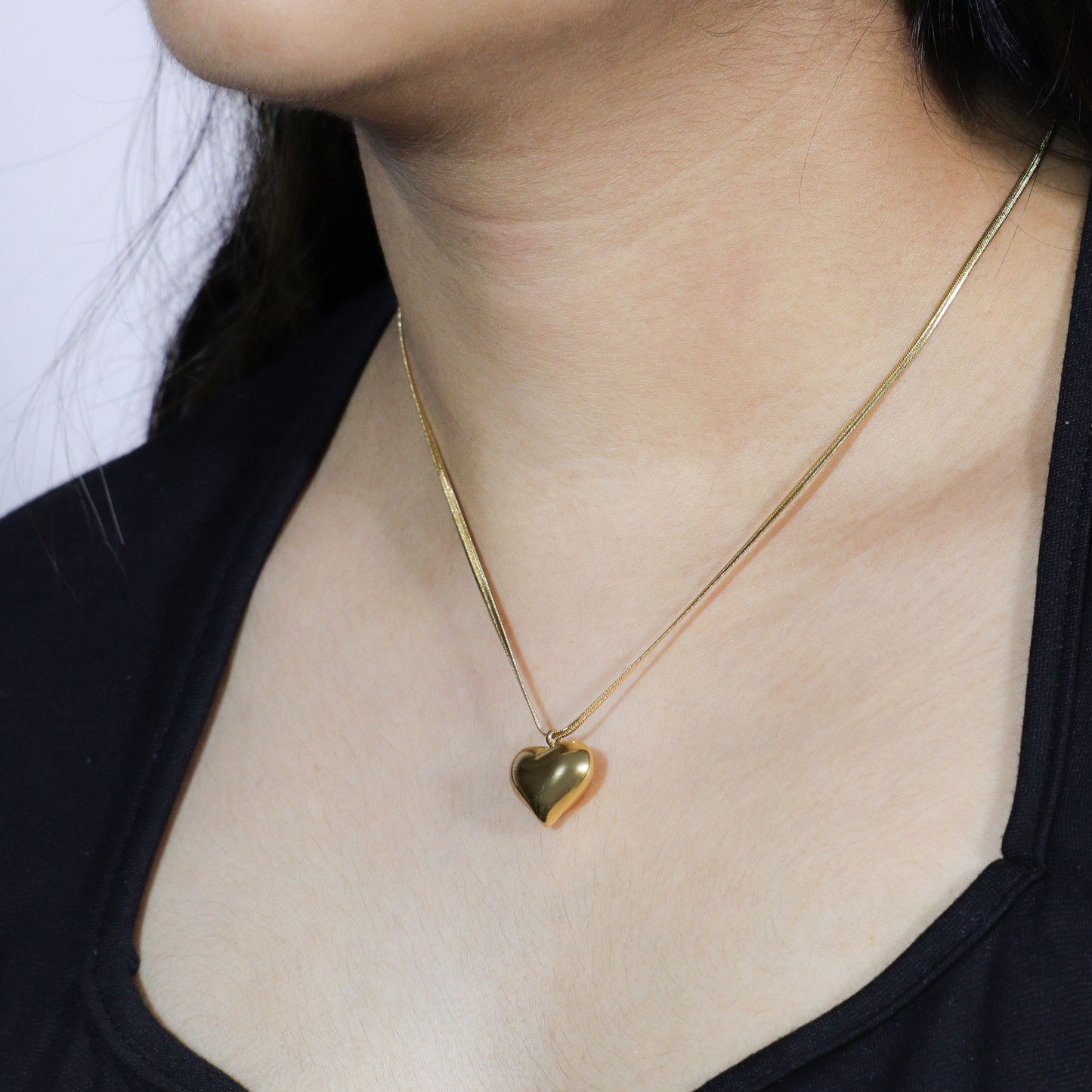 Dual Chunky Heart Pendant