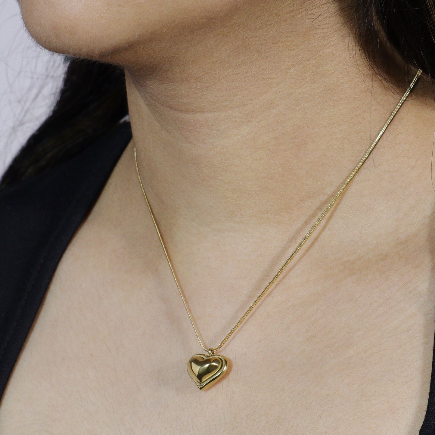 Dual Chunky Heart Pendant