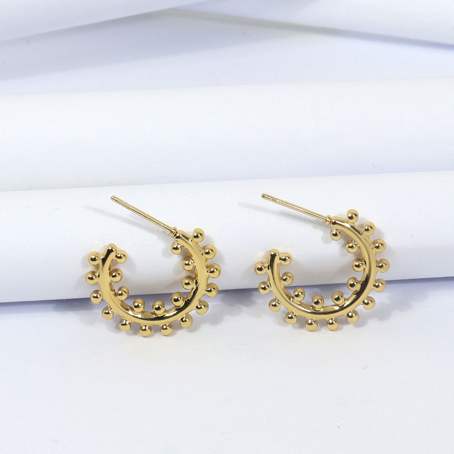 Polka Dot Hoop Earrings