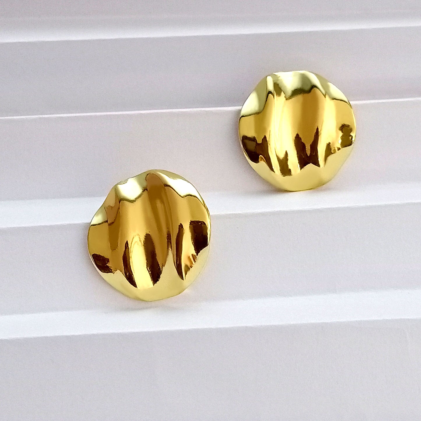 Round Big Stud Earrings