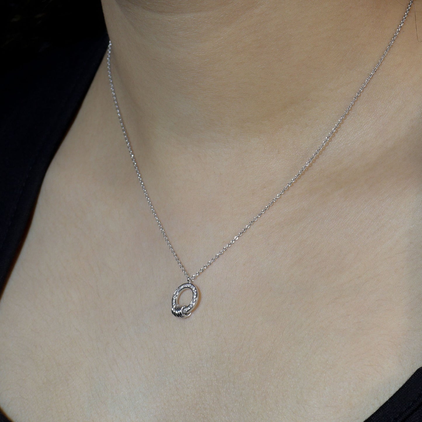 Sparkly Round Hollow Pendant