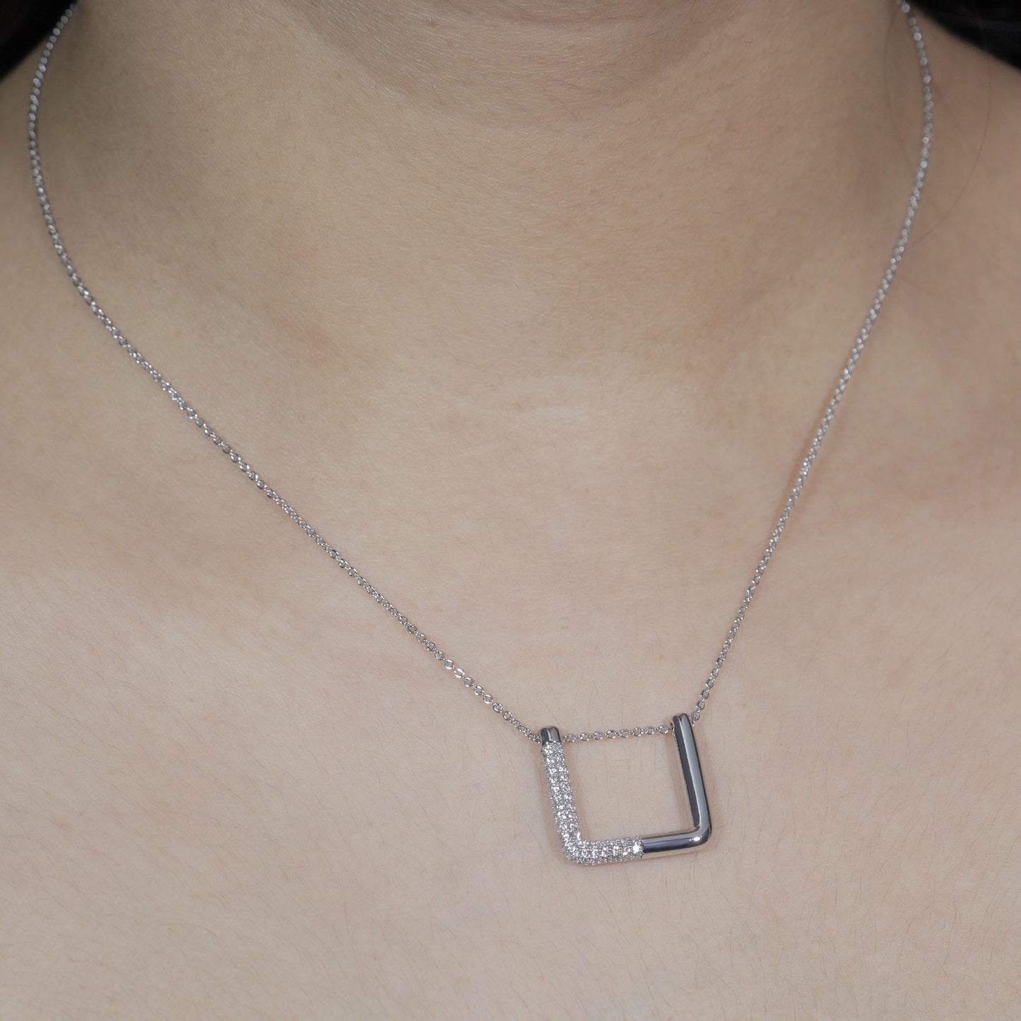 Lustrous Square Pendant