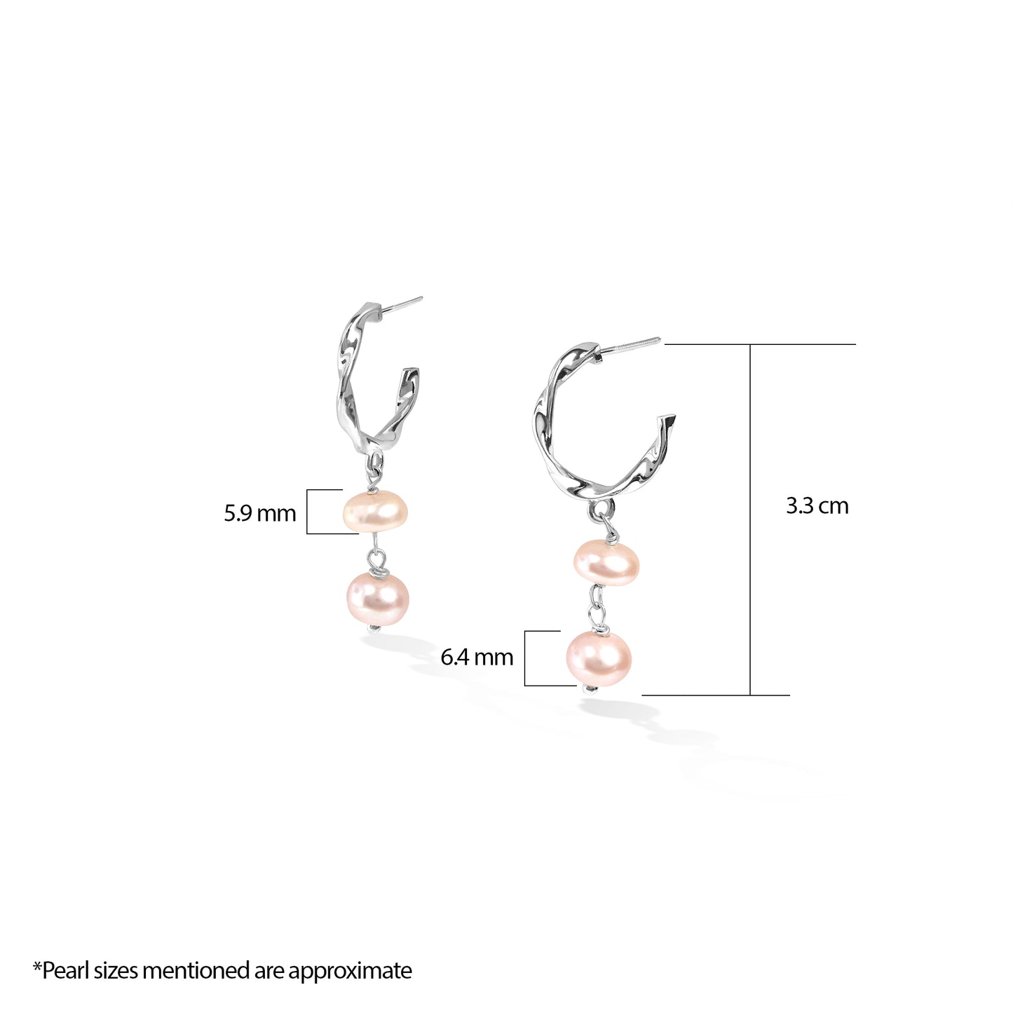 Twisted Pearl Drop Earrings
