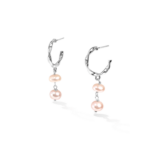 Twisted Pearl Drop Earrings