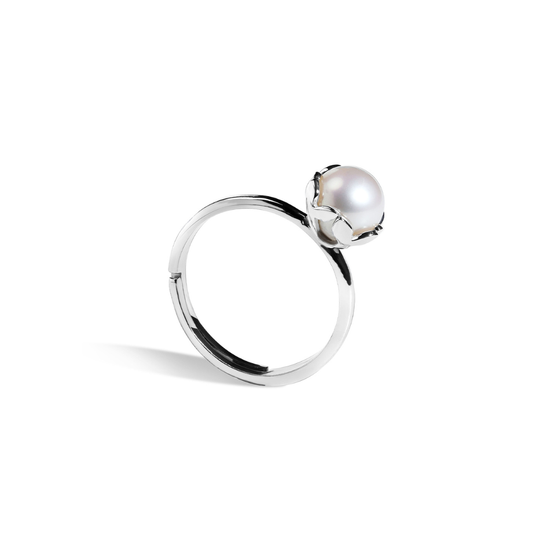 Leaflet Pearl Ring