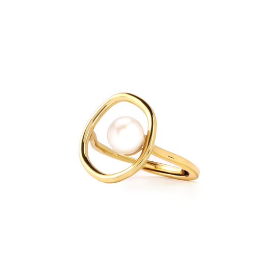 Moonlit Pearl Ring