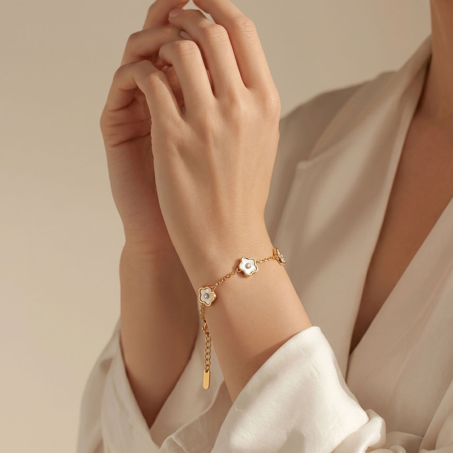 Floral Charm Bracelet