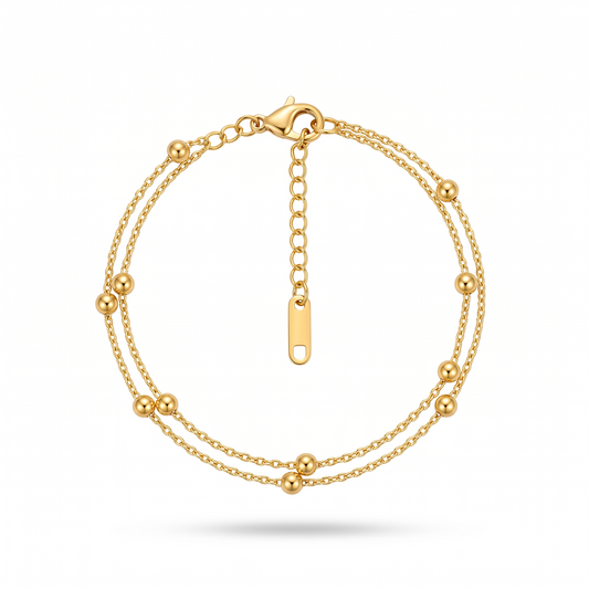 Dual Chain Gold Bracelet