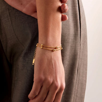 Dual Chain Gold Bracelet