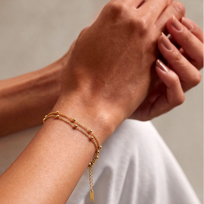 Dual Chain Gold Bracelet