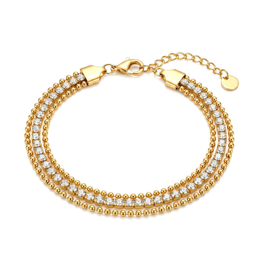Three Way Sparkle Chain Bracelet