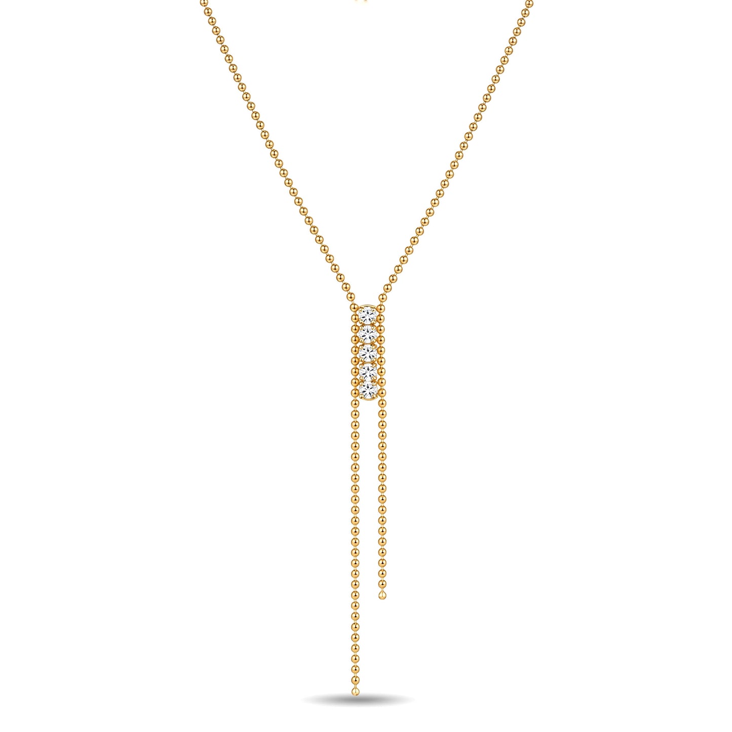 Triple Crystal Drop Necklace
