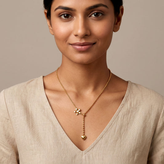 Blossom Drop Lariat Necklace