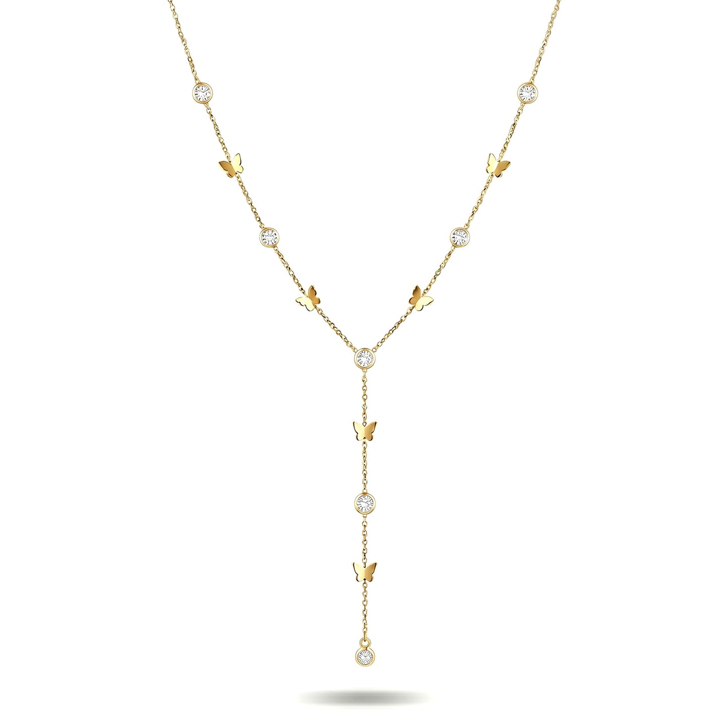 Ethereal Butterfly Lariat Necklace