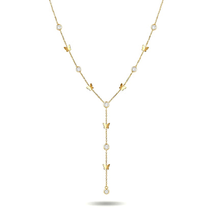 Ethereal Butterfly Lariat Necklace