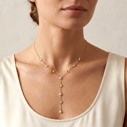 Ethereal Butterfly Lariat Necklace