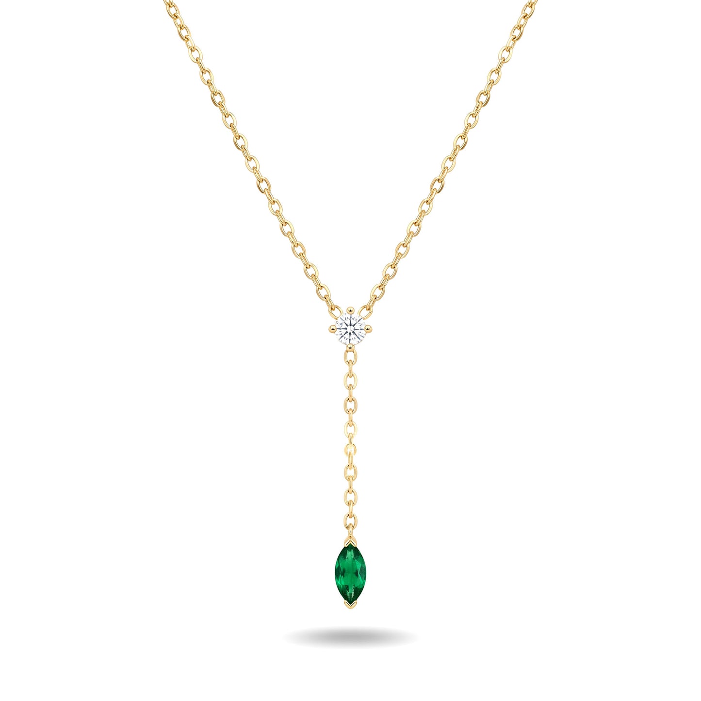 Marquise Drop Lariat Necklace