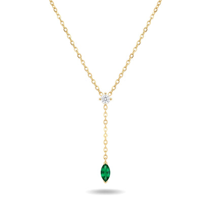 Marquise Drop Lariat Necklace