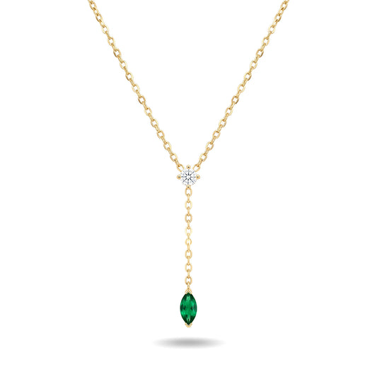 Marquise Drop Lariat Necklace