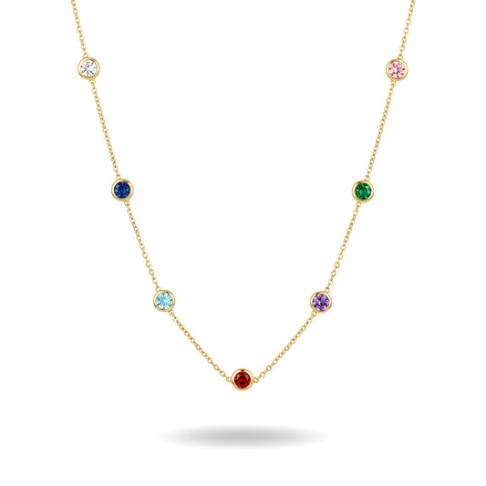 Minimalist Multi Crystal Necklace