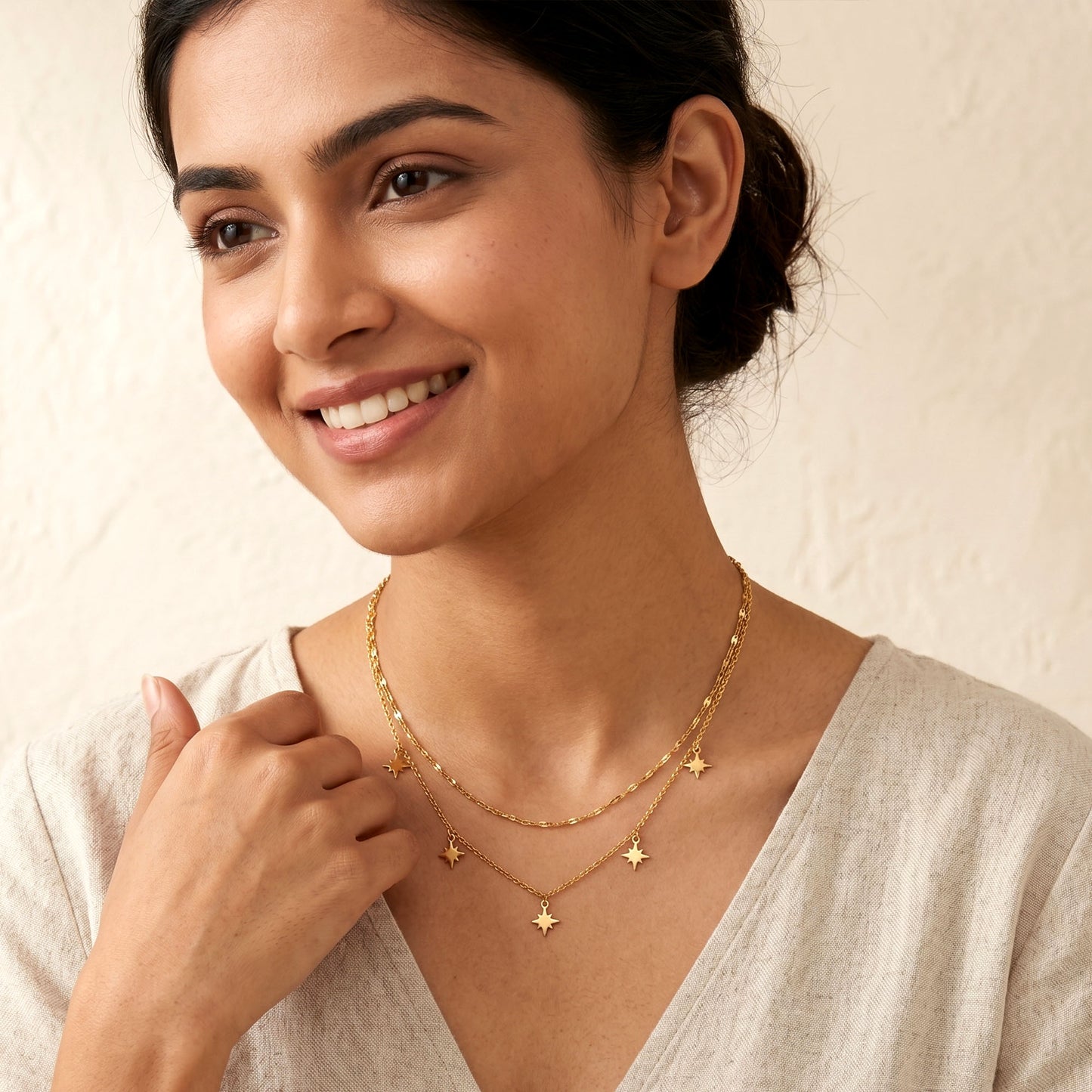 Celestial Layered Charm Necklace