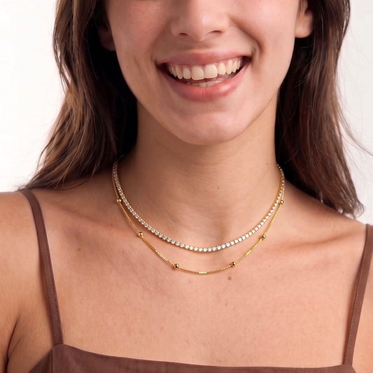 Classic Sparkle Layer Necklace