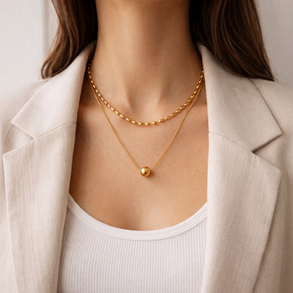 Orb Dual Chain Necklace